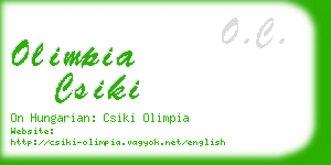 olimpia csiki business card